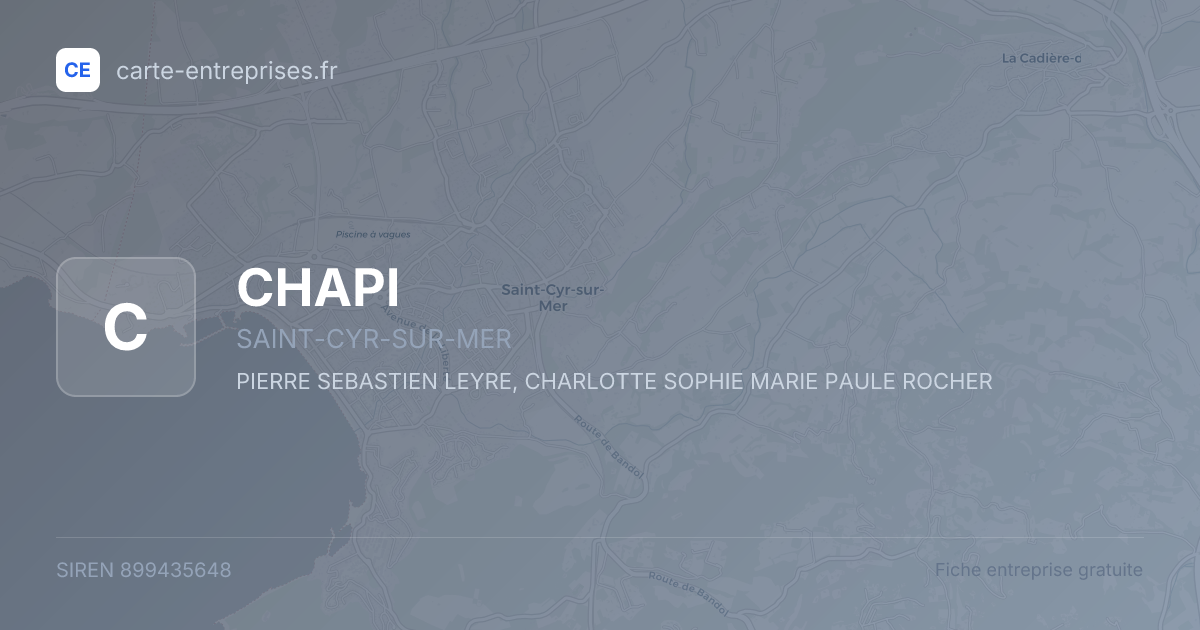 CHAPI — 899435648 — fiche entreprise