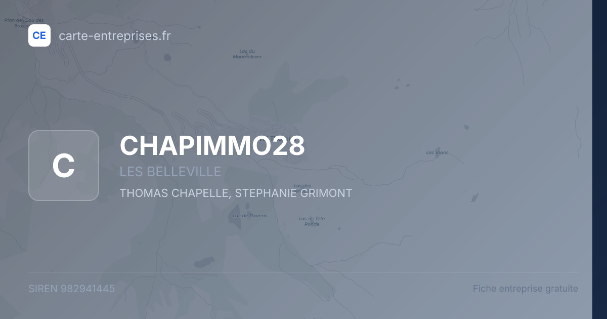 CHAPIMMO28 — 982941445 — fiche entreprise