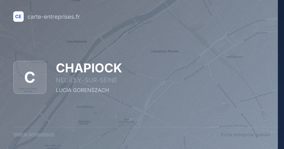 CHAPIOCK — 909889800 — fiche entreprise