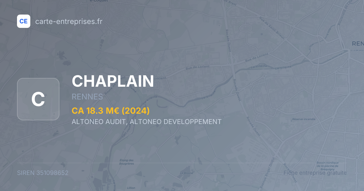 CHAPLAIN — 351098652 — fiche entreprise