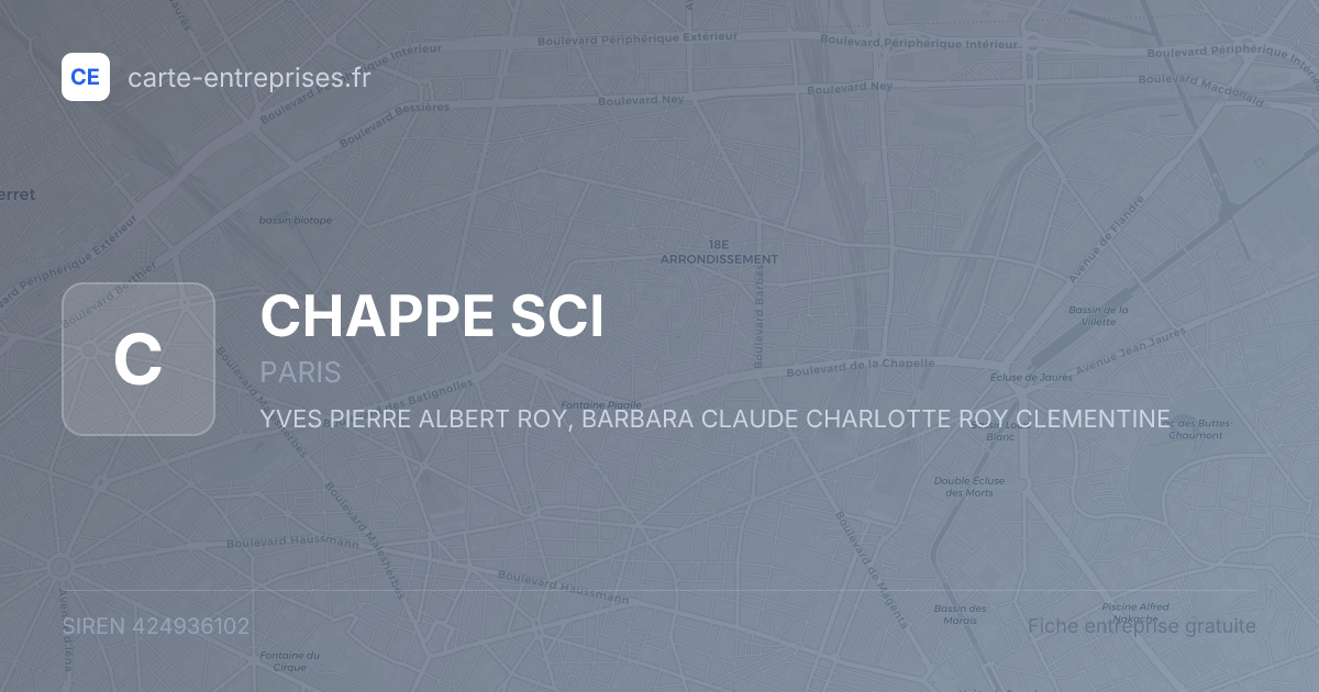 CHAPPE SCI — 424936102 — fiche entreprise