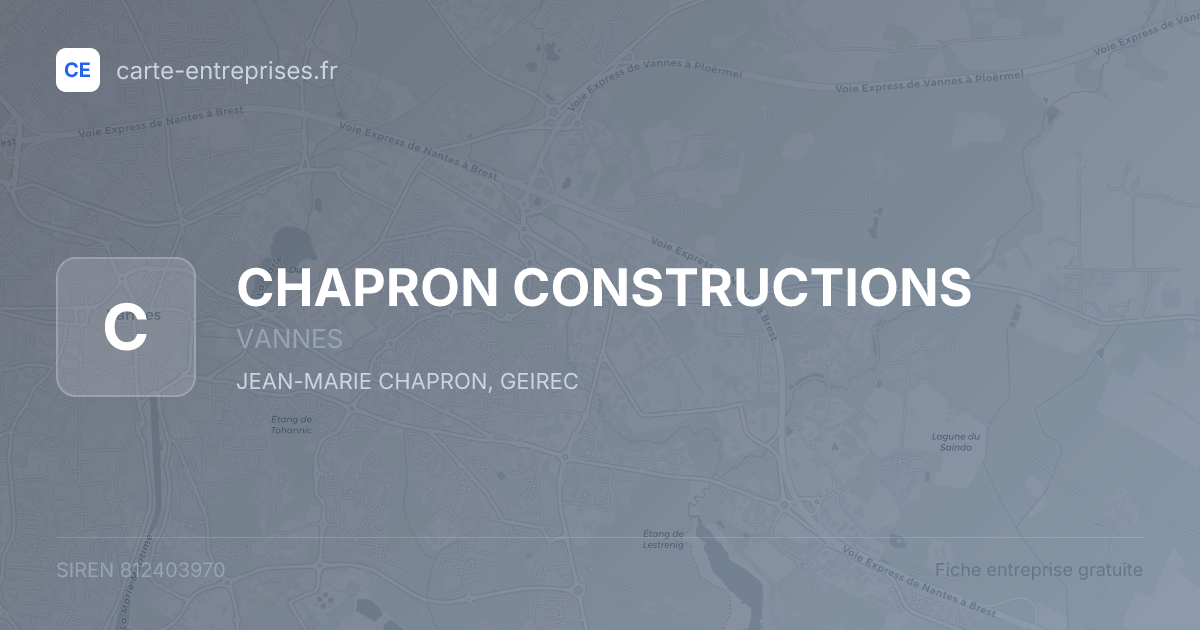 CHAPRON CONSTRUCTIONS — 812403970 — fiche entreprise