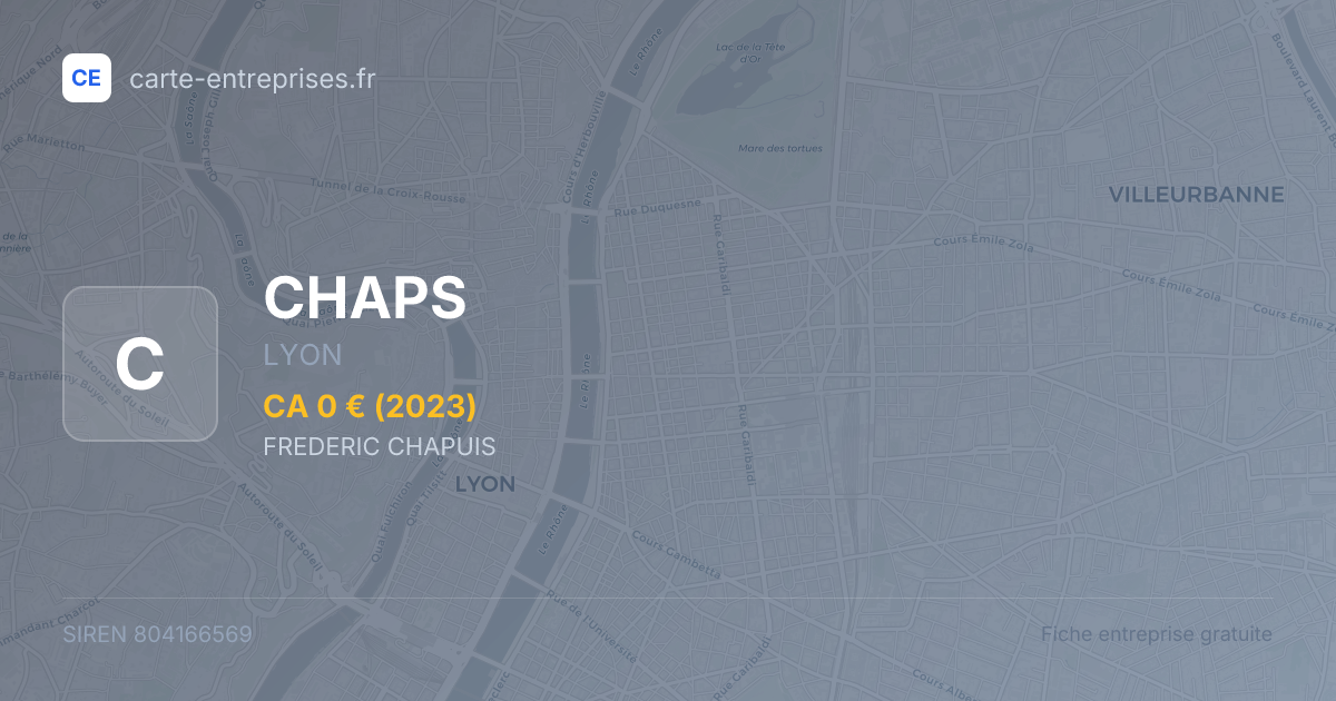 CHAPS — 804166569 — fiche entreprise