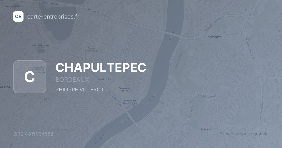 CHAPULTEPEC — 815034582 — fiche entreprise
