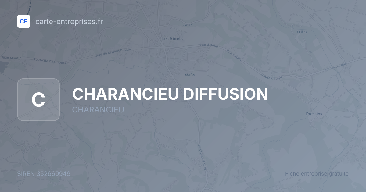 CHARANCIEU DIFFUSION — 352669949 — fiche entreprise
