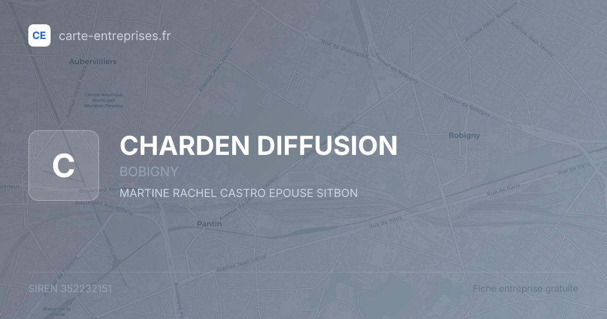 CHARDEN DIFFUSION — 352232151 — fiche entreprise