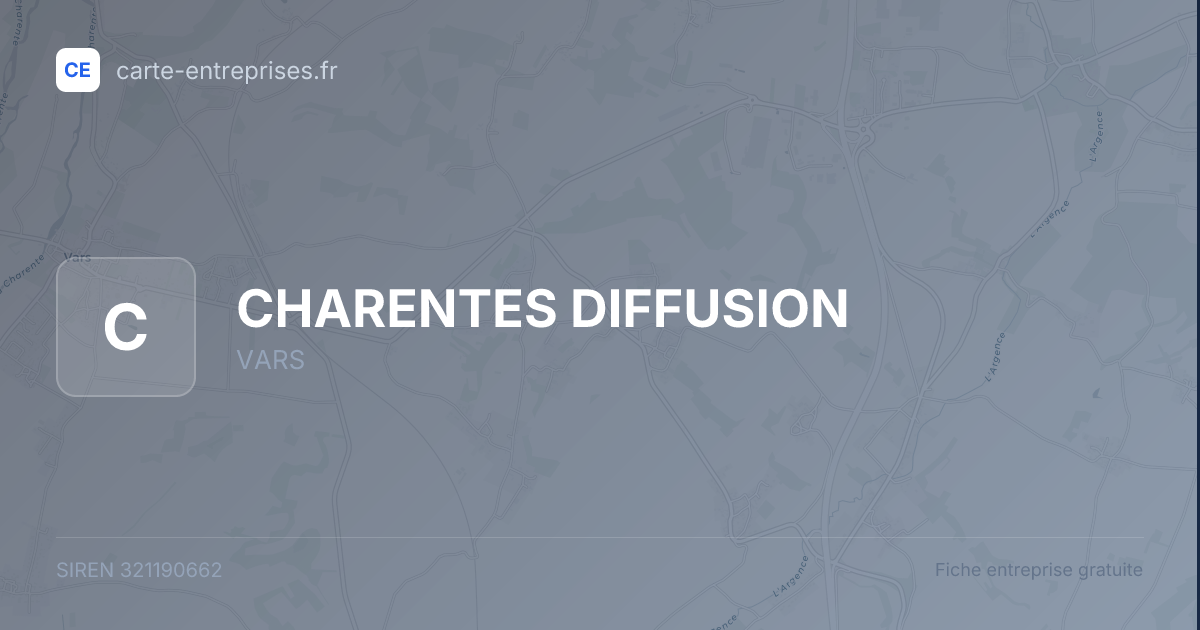 CHARENTES DIFFUSION — 321190662 — fiche entreprise