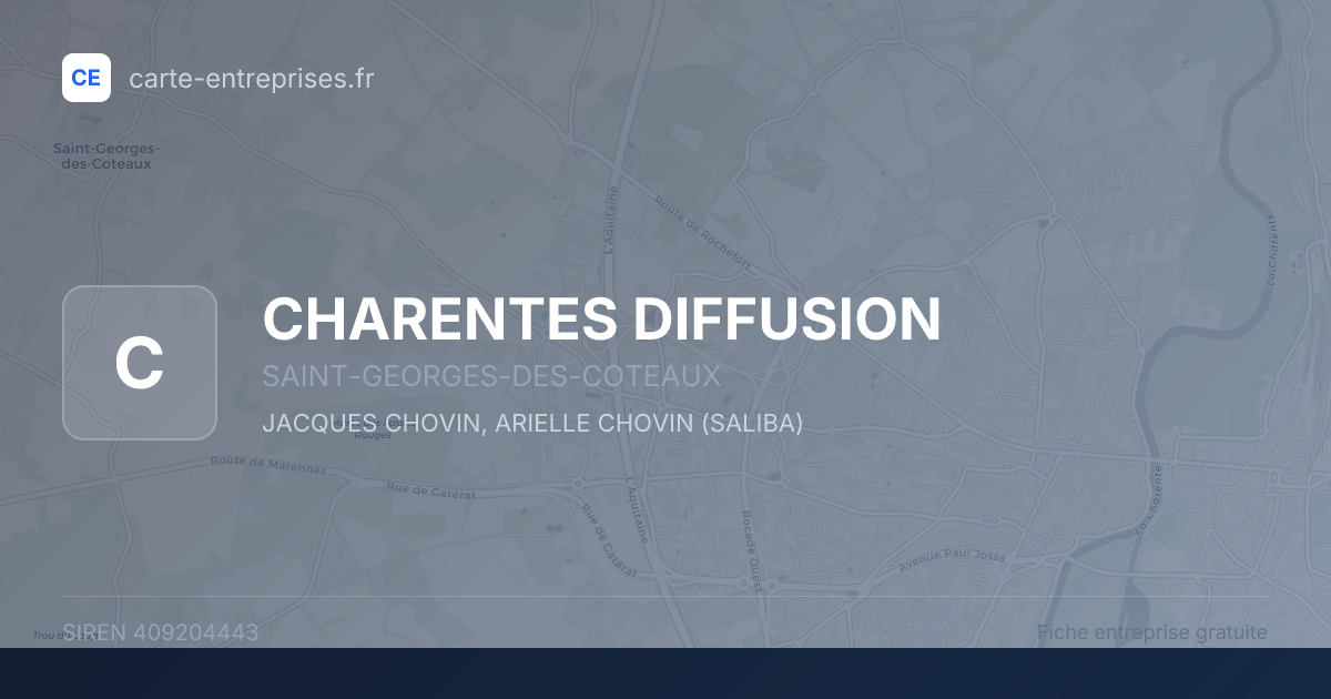 CHARENTES DIFFUSION — 409204443 — fiche entreprise