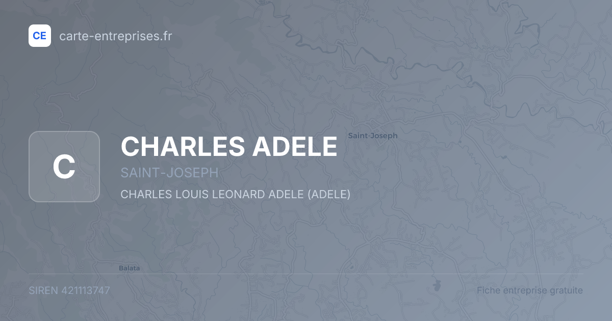 CHARLES ADELE — 421113747 — fiche entreprise