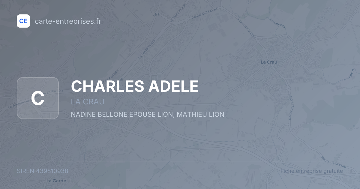 CHARLES ADELE — 439810938 — fiche entreprise