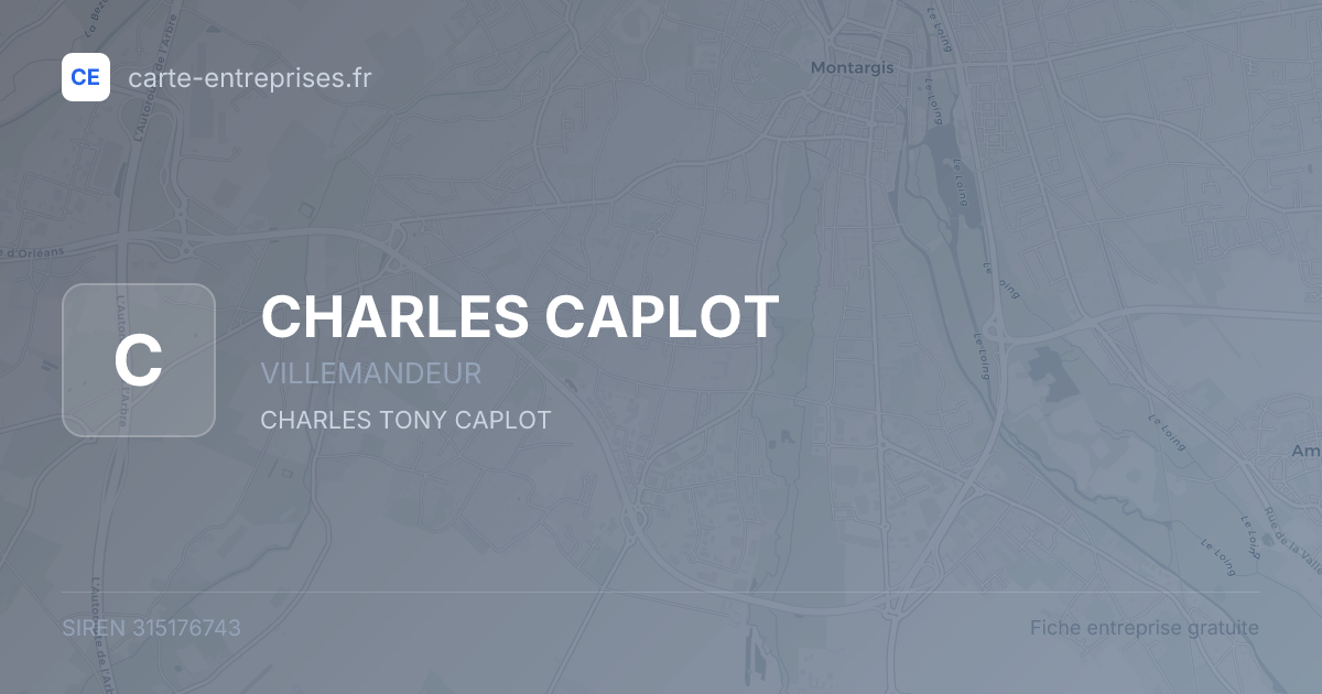 CHARLES CAPLOT — 315176743 — fiche entreprise