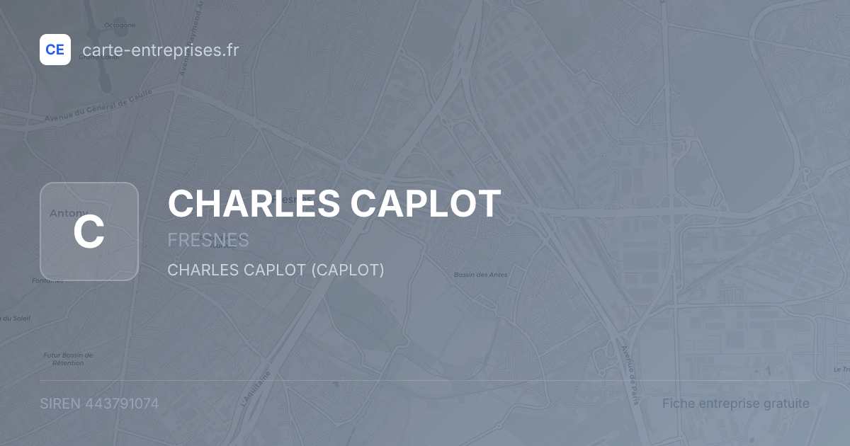 CHARLES CAPLOT — 443791074 — fiche entreprise