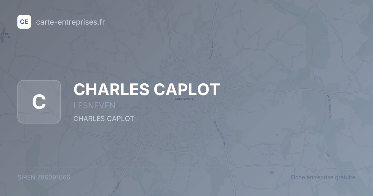 CHARLES CAPLOT — 786091066 — fiche entreprise