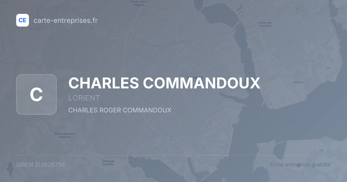 CHARLES COMMANDOUX — 313626756 — fiche entreprise