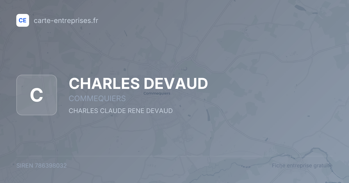 CHARLES DEVAUD — 786398032 — fiche entreprise