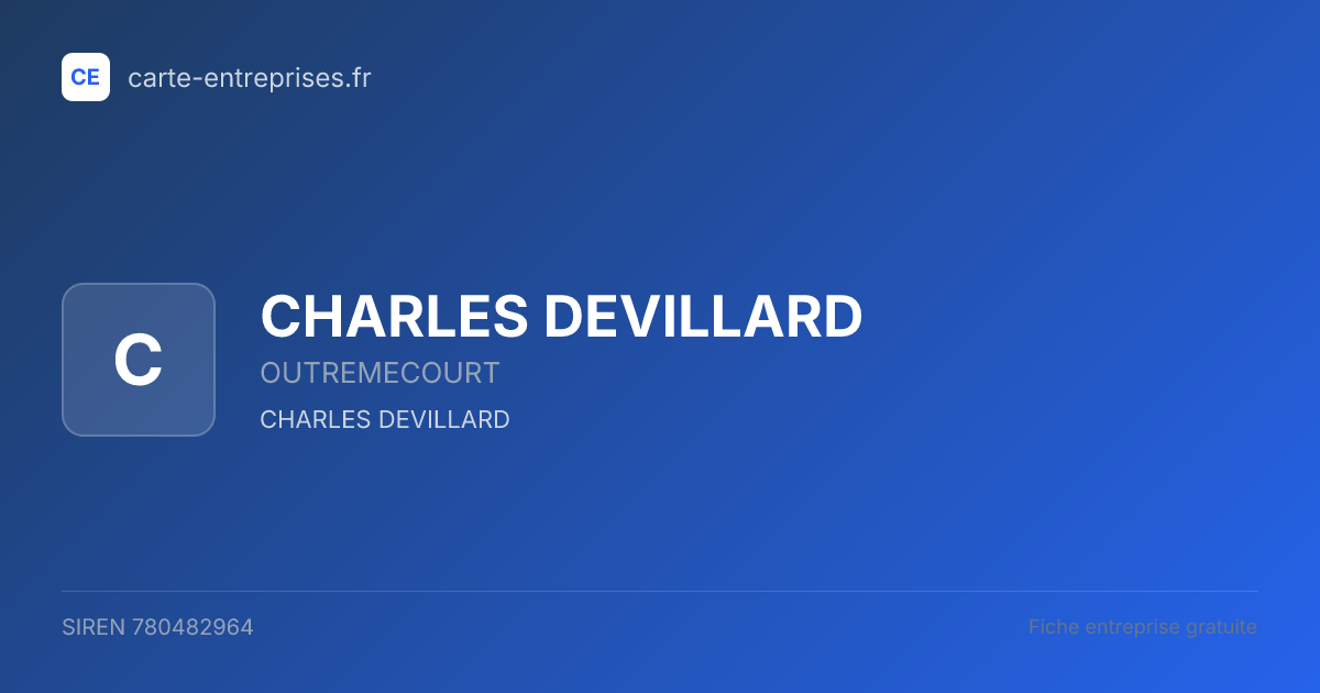 CHARLES DEVILLARD — 780482964 — fiche entreprise