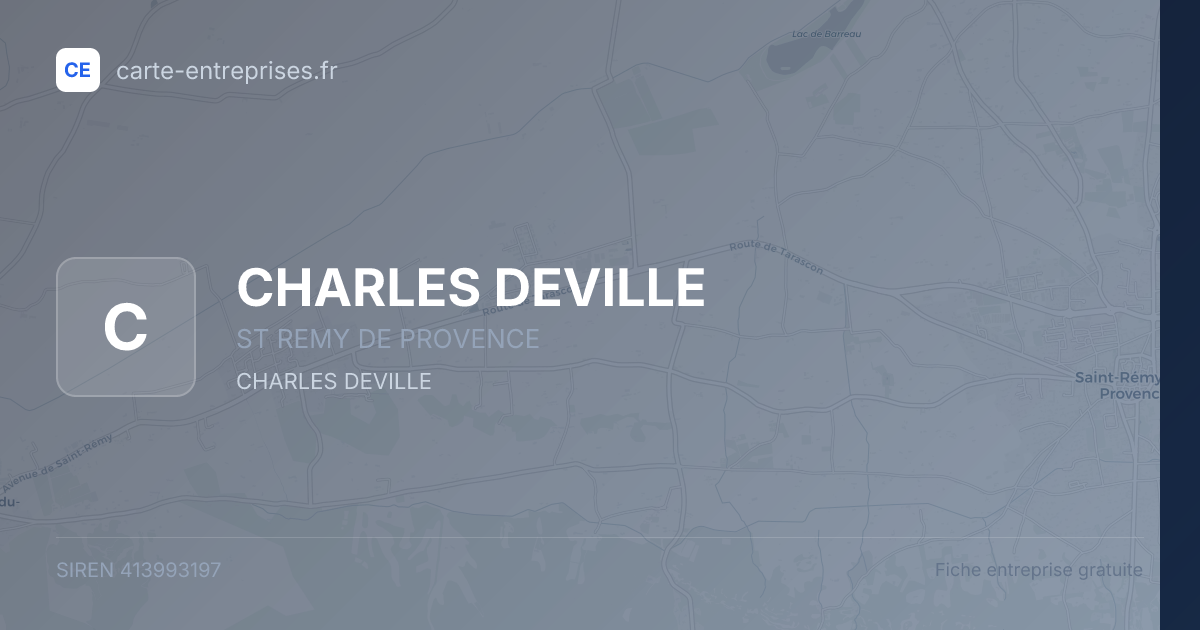 CHARLES DEVILLE — 413993197 — fiche entreprise