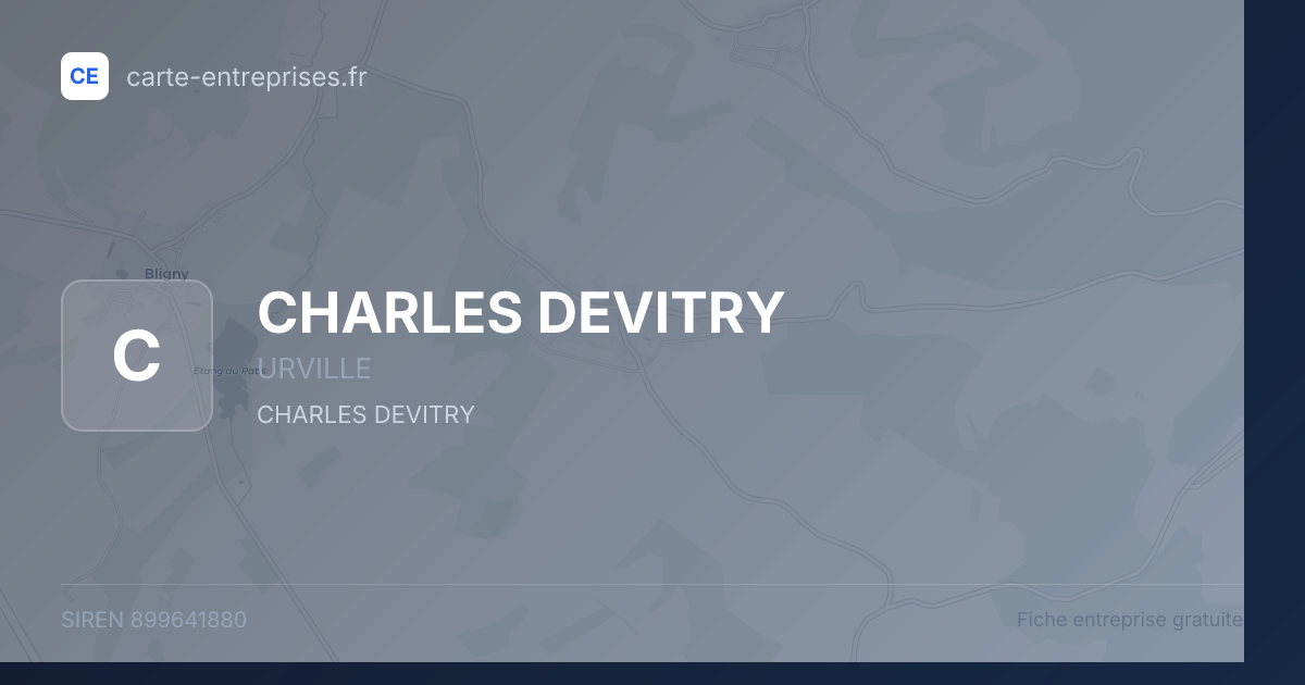 CHARLES DEVITRY — 899641880 — fiche entreprise