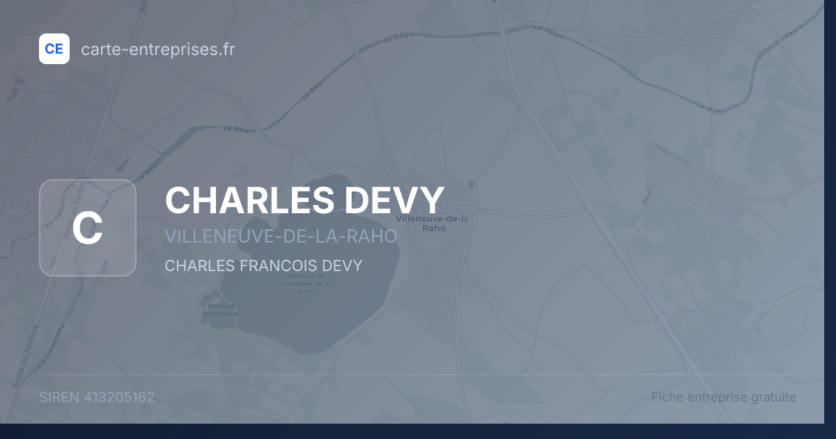 CHARLES DEVY — 413205162 — fiche entreprise