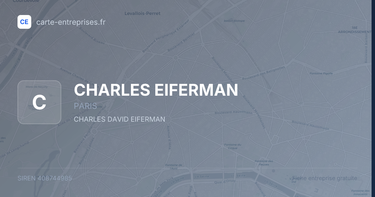 CHARLES EIFERMAN — 408744985 — fiche entreprise