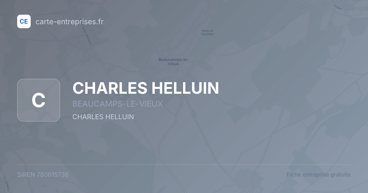 CHARLES HELLUIN — 780615738 — fiche entreprise