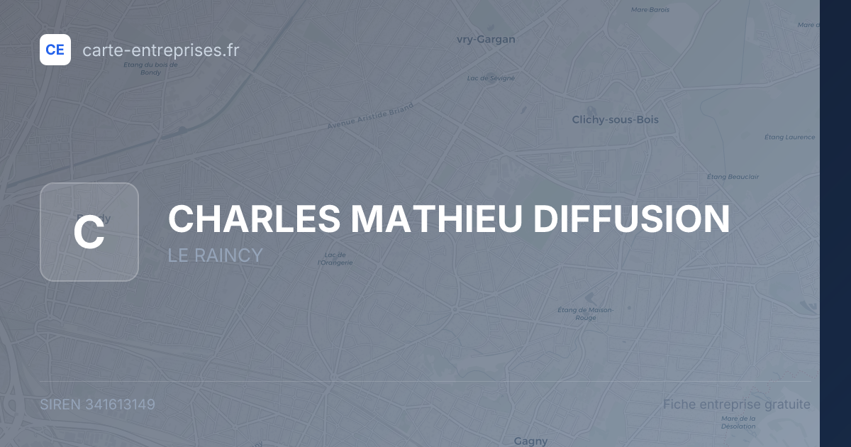 CHARLES MATHIEU DIFFUSION — 341613149 — fiche entreprise
