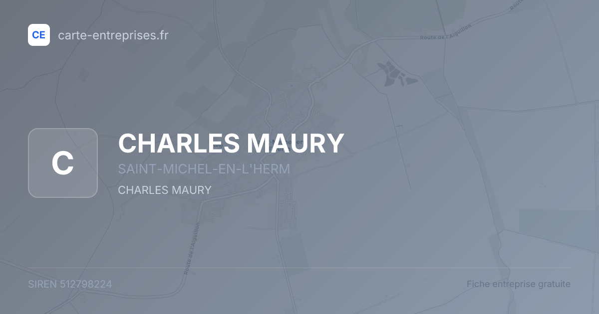 CHARLES MAURY — 512798224 — fiche entreprise