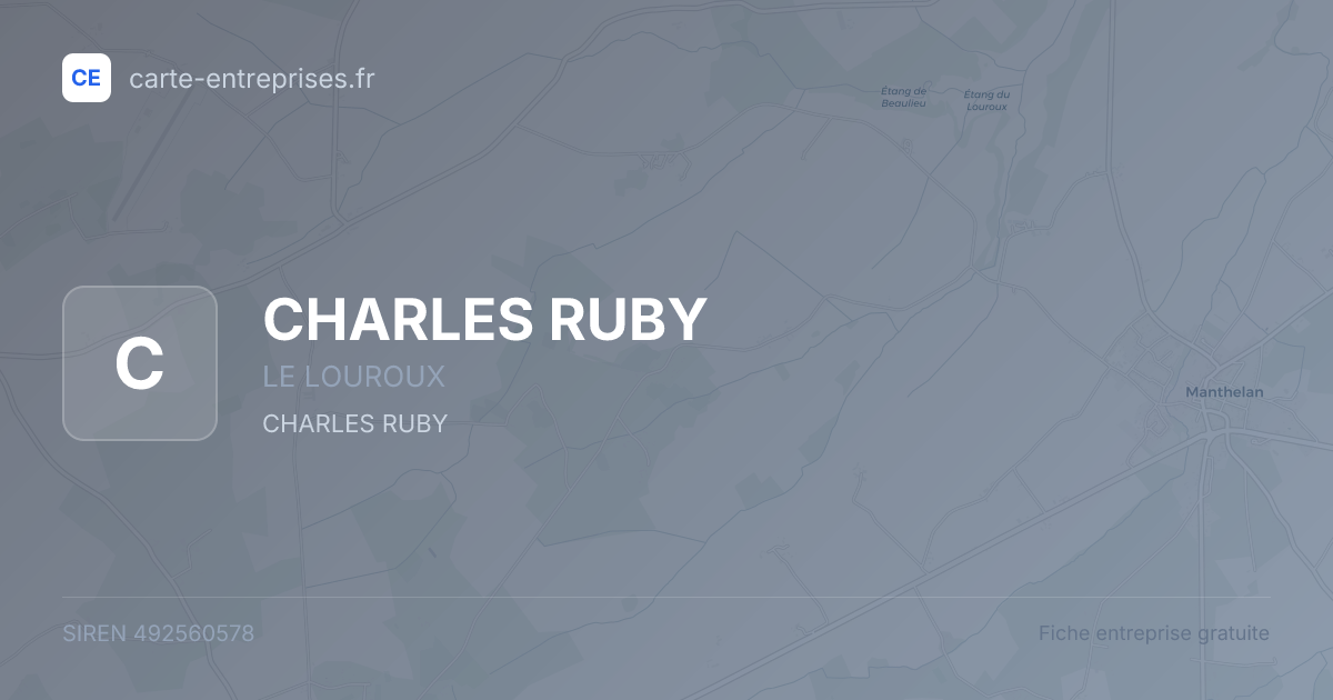 CHARLES RUBY — 492560578 — fiche entreprise