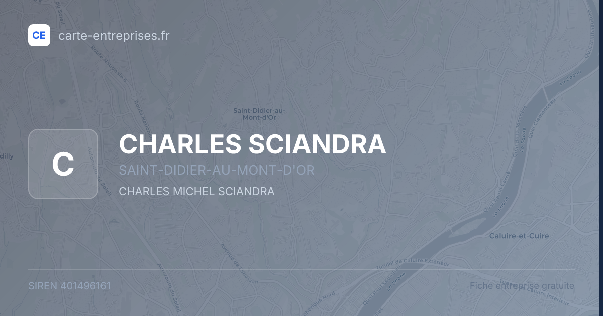 CHARLES SCIANDRA — 401496161 — fiche entreprise