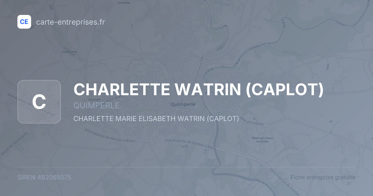 CHARLETTE WATRIN (CAPLOT) — 482065075 — fiche entreprise