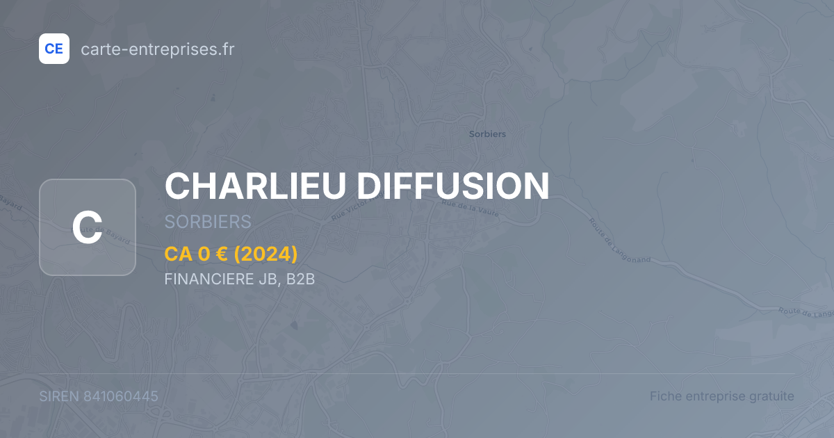 CHARLIEU DIFFUSION — 841060445 — fiche entreprise