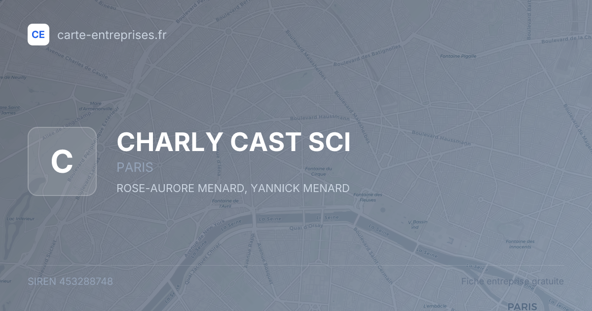 CHARLY CAST SCI — 453288748 — fiche entreprise