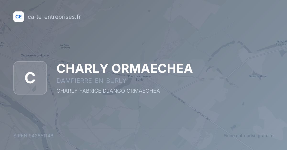 CHARLY ORMAECHEA — 942851148 — fiche entreprise