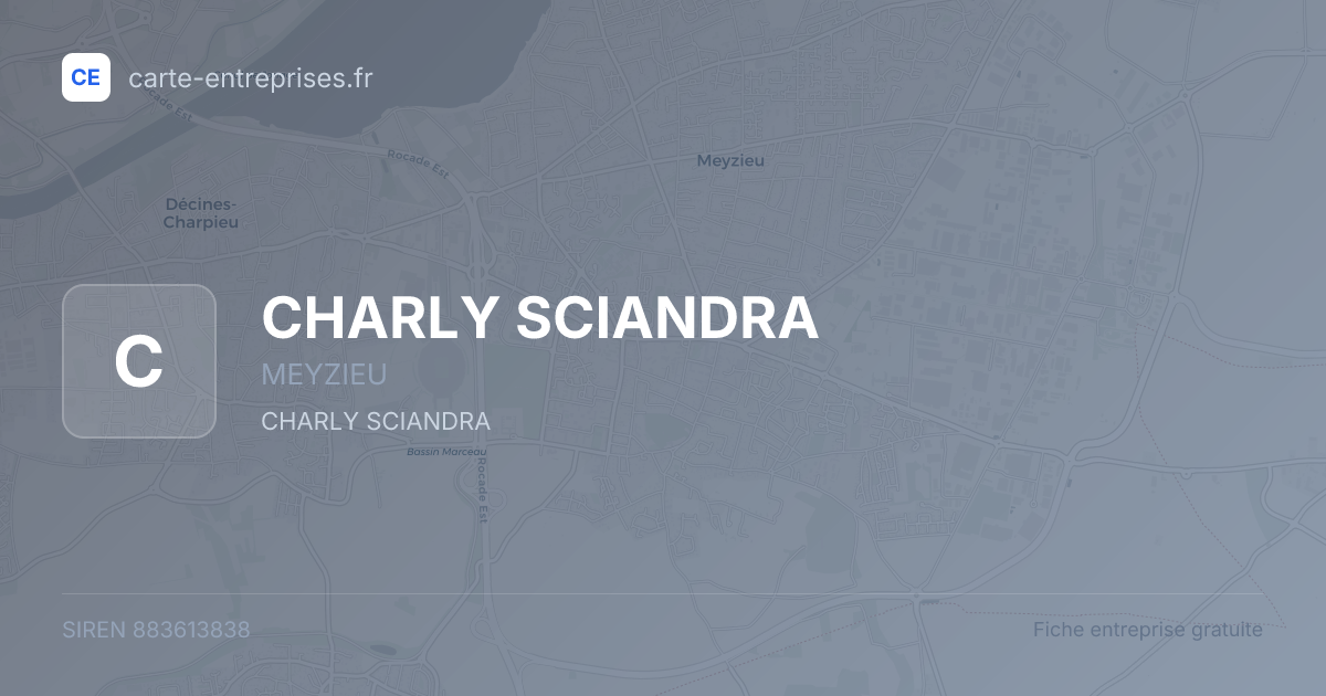 CHARLY SCIANDRA — 883613838 — fiche entreprise