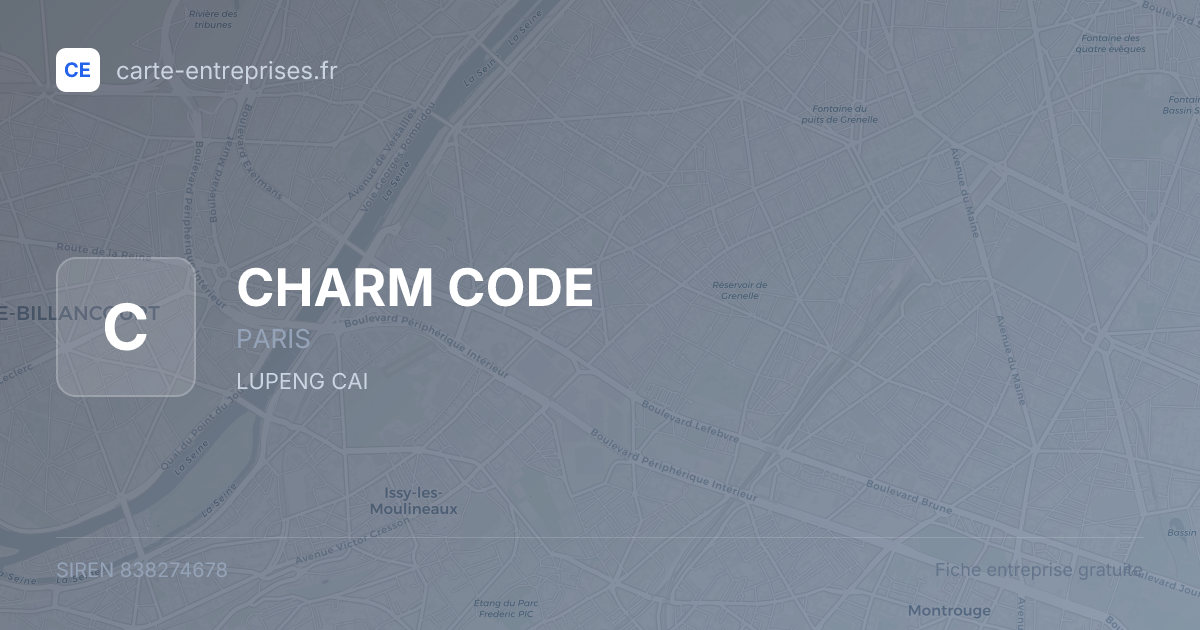 CHARM CODE — 838274678 — fiche entreprise