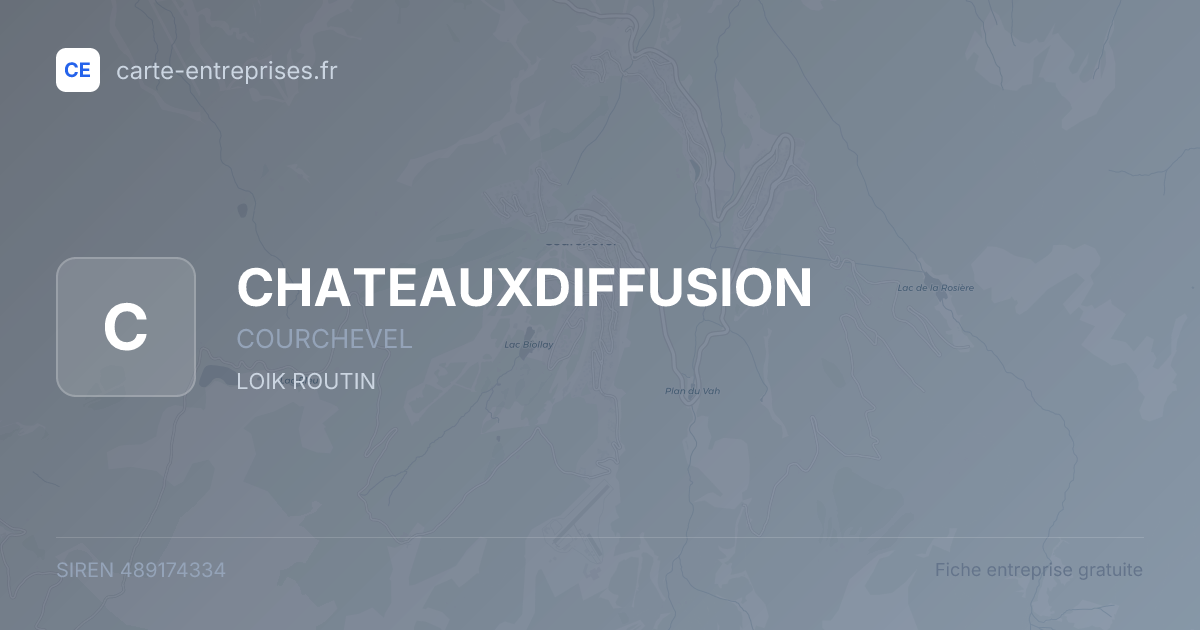 CHATEAUXDIFFUSION — 489174334 — fiche entreprise