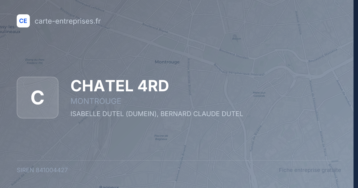 CHATEL 4RD — 841004427 — fiche entreprise