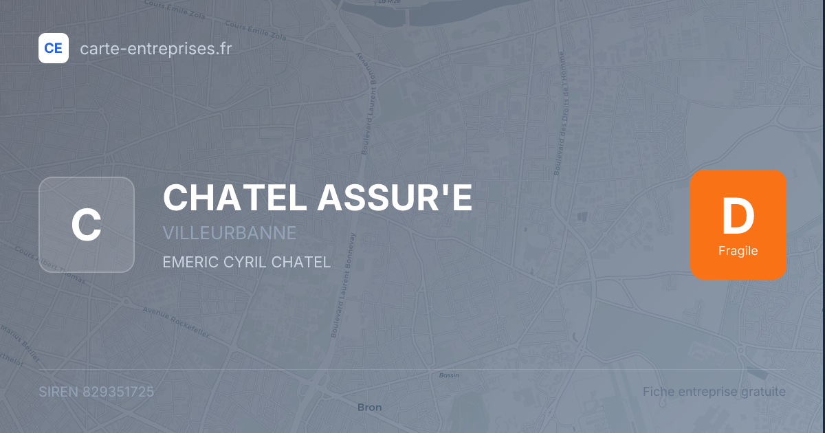CHATEL ASSUR'E — 829351725 — fiche entreprise