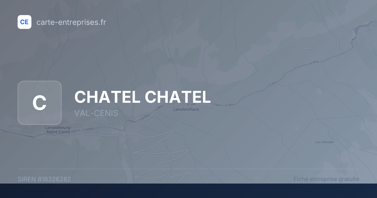 CHATEL CHATEL — 818326282 — fiche entreprise