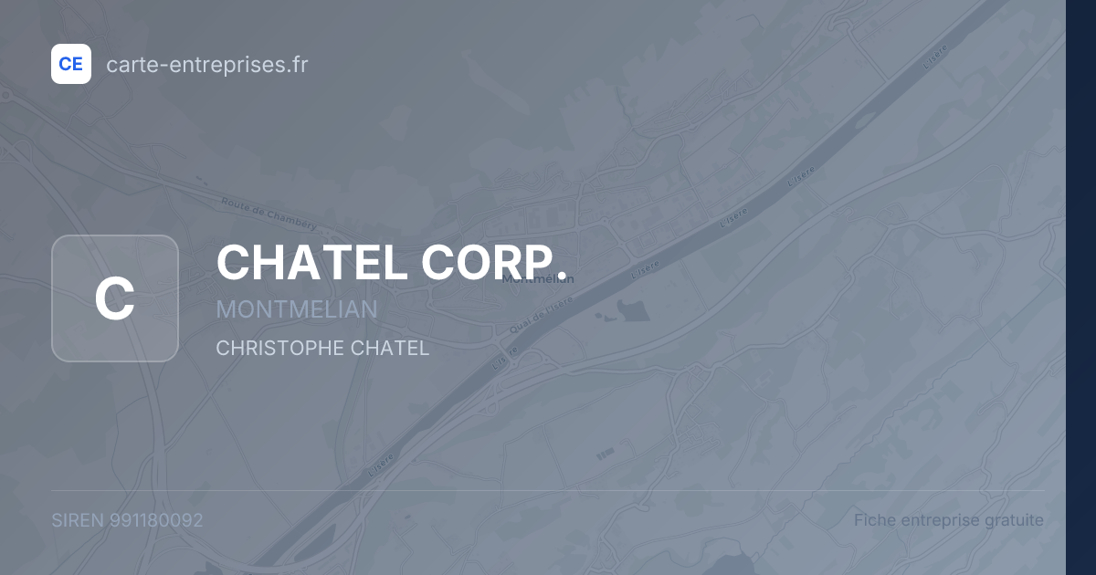 CHATEL CORP. — 991180092 — fiche entreprise
