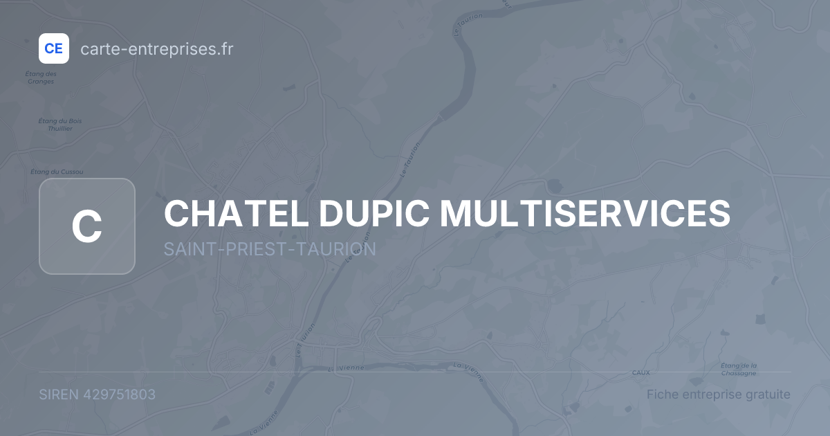 CHATEL DUPIC MULTISERVICES — 429751803 — fiche entreprise
