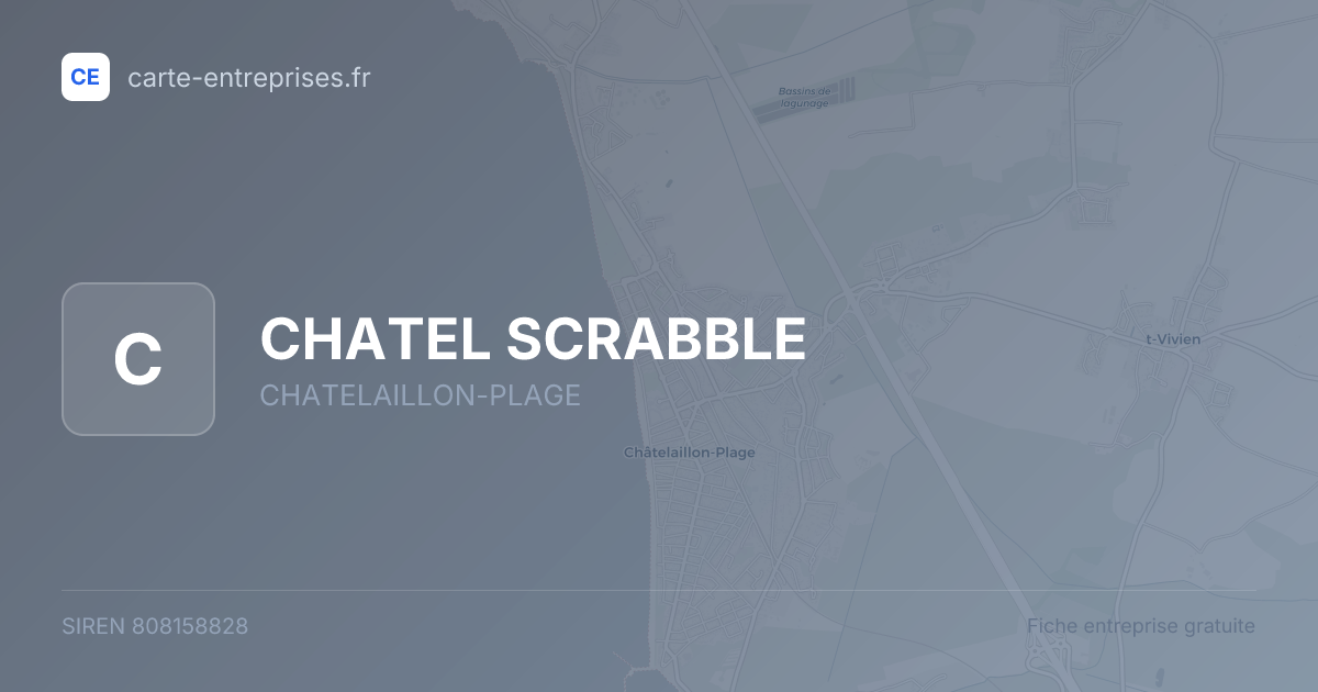CHATEL SCRABBLE — 808158828 — fiche entreprise