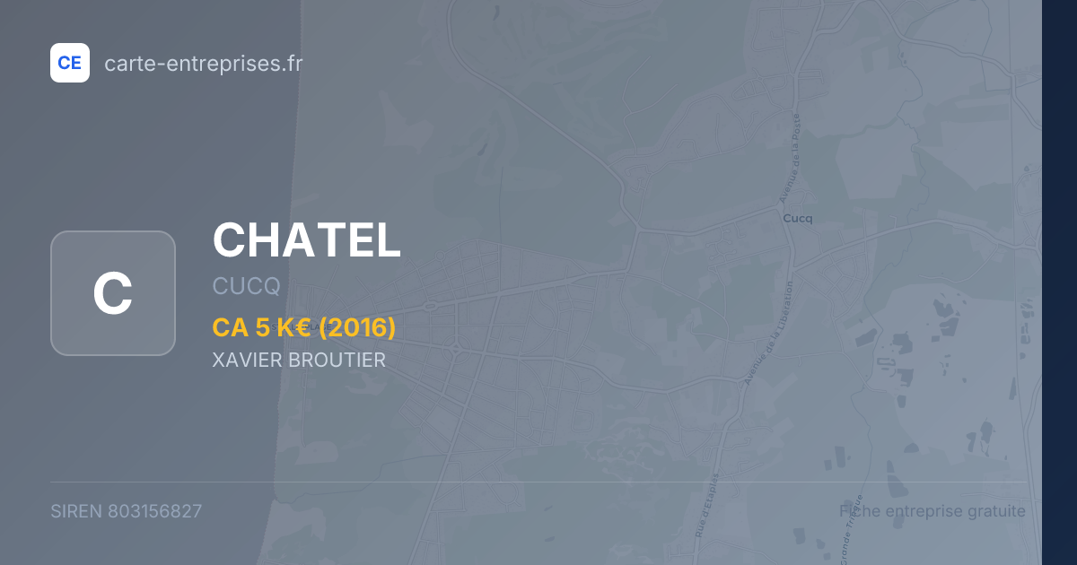CHATEL — 803156827 — fiche entreprise