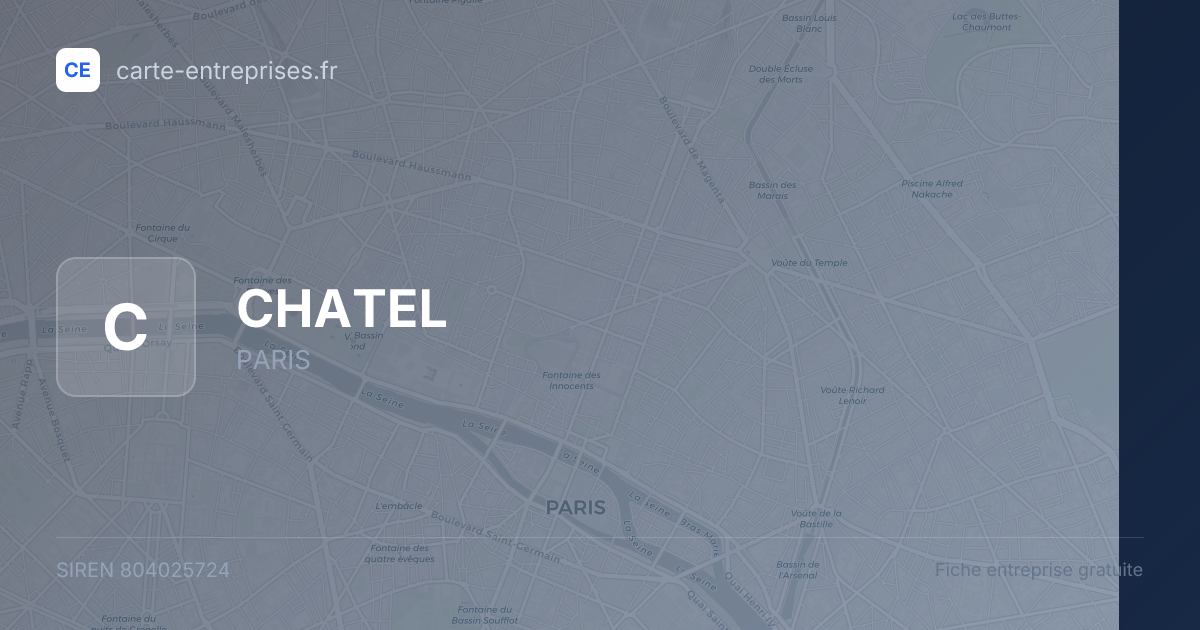 CHATEL — 804025724 — fiche entreprise