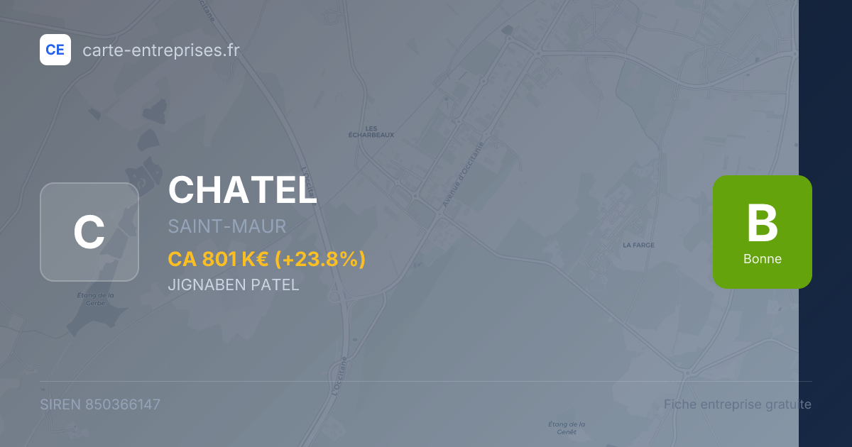 CHATEL — 850366147 — fiche entreprise