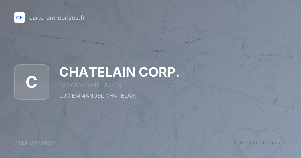 CHATELAIN CORP. — 897391397 — fiche entreprise