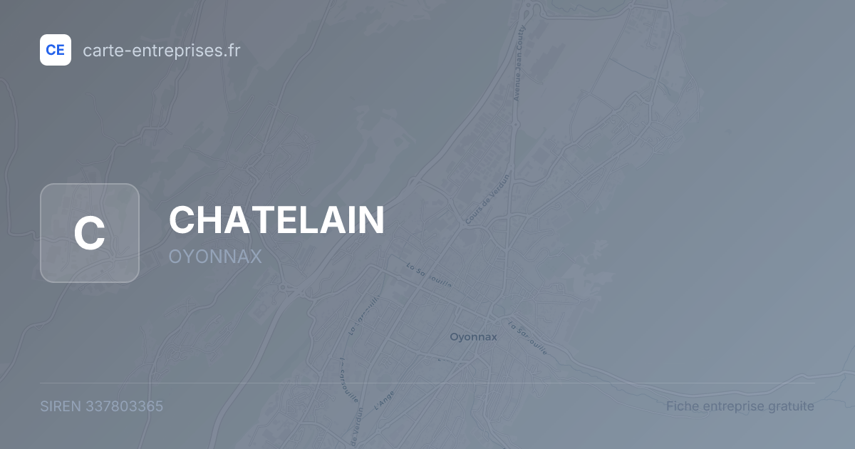 CHATELAIN — 337803365 — fiche entreprise
