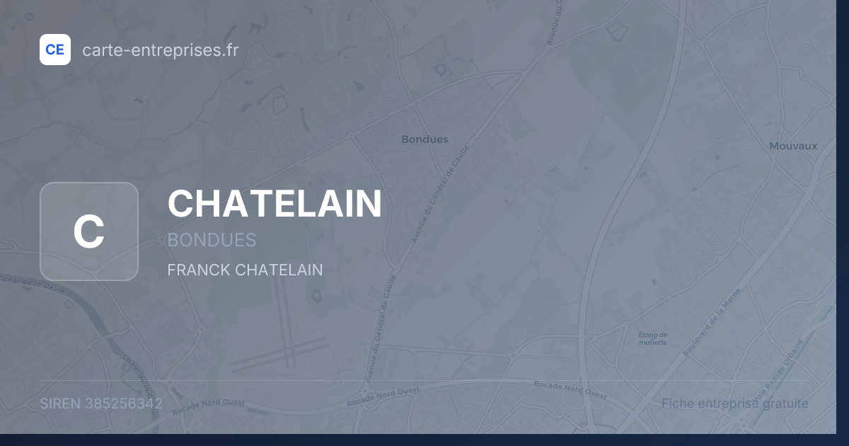 CHATELAIN — 385256342 — fiche entreprise
