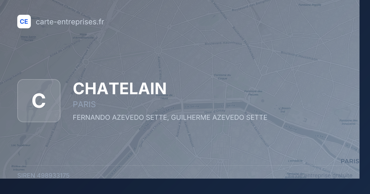 CHATELAIN — 498933175 — fiche entreprise