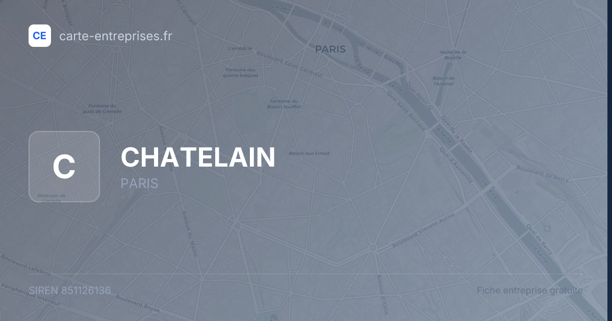 CHATELAIN — 851126136 — fiche entreprise